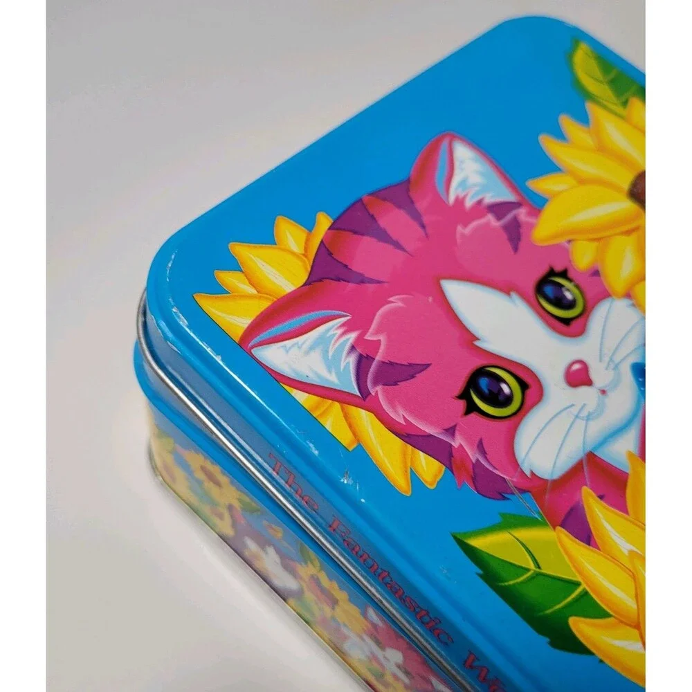 Lisa Frank Sunflower Kittens Collector Tin Playtime Vintage 90s Metal Box Empty